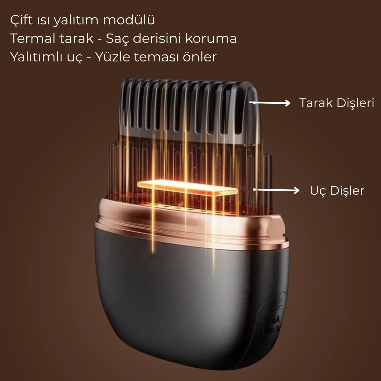 Mini Brush™ Kablosuz Saç Düzleştirici Tarak